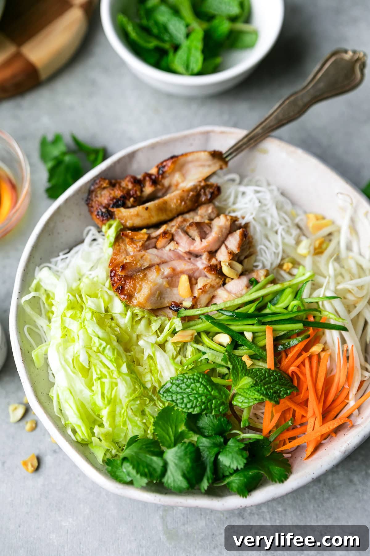 Lemongrass Chicken Noodle Bowls with Ginger Lime Broth 5 Lemongrass Chicken Noodle Bowls