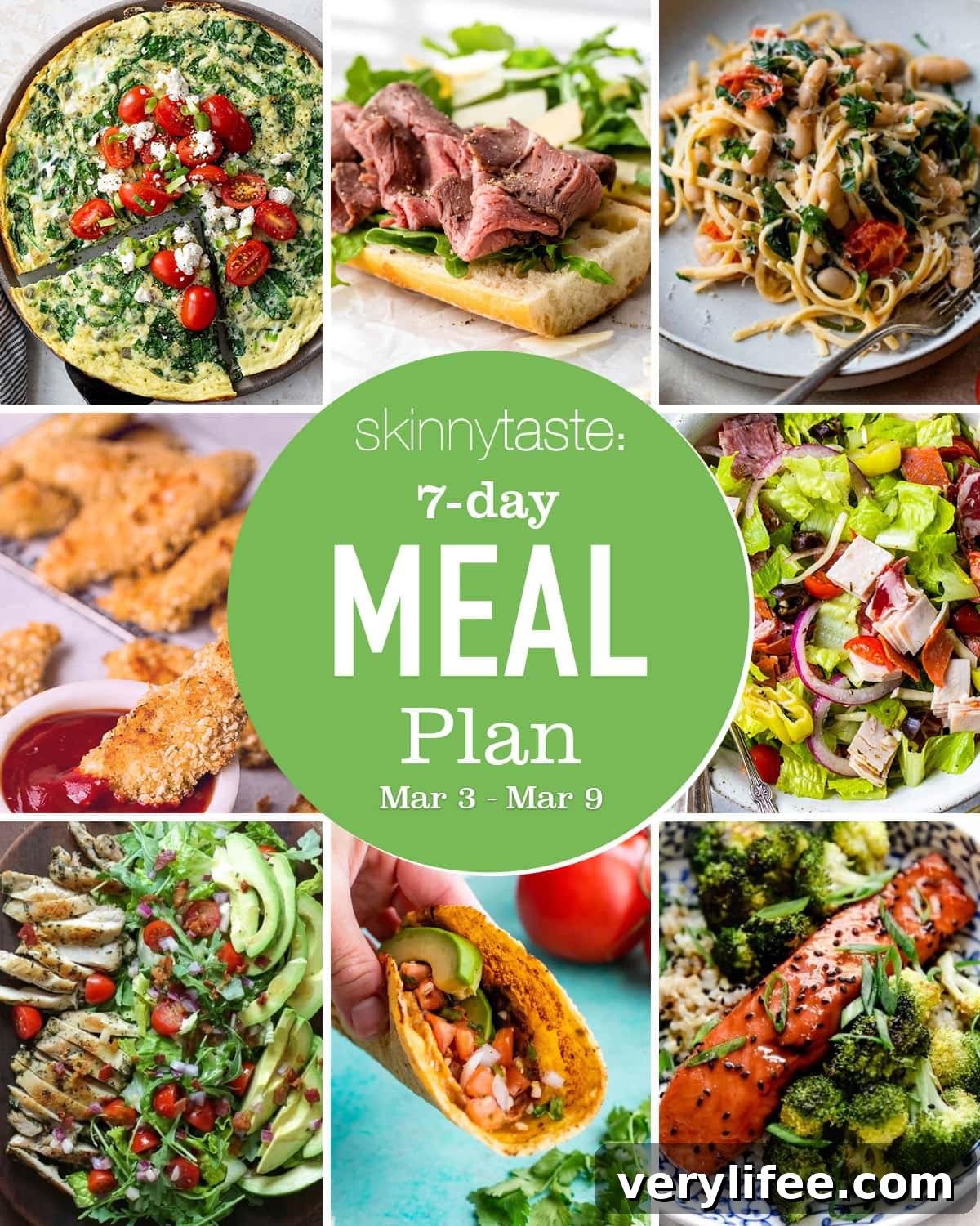 Free 7-Day Meal Plan: March 3-9 Daily Menus 2 Healthy meal plan image