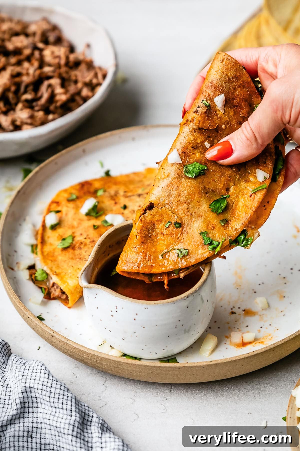 Slow Cooker Birria Tacos Recipe with Dipping Broth 2 Slow Cooker Birria Tacos