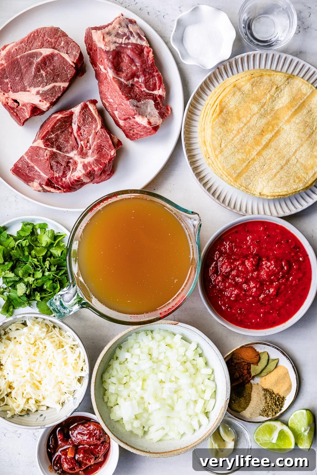 Slow Cooker Birria Tacos Recipe with Dipping Broth 5 Ingredients for Birria Tacos