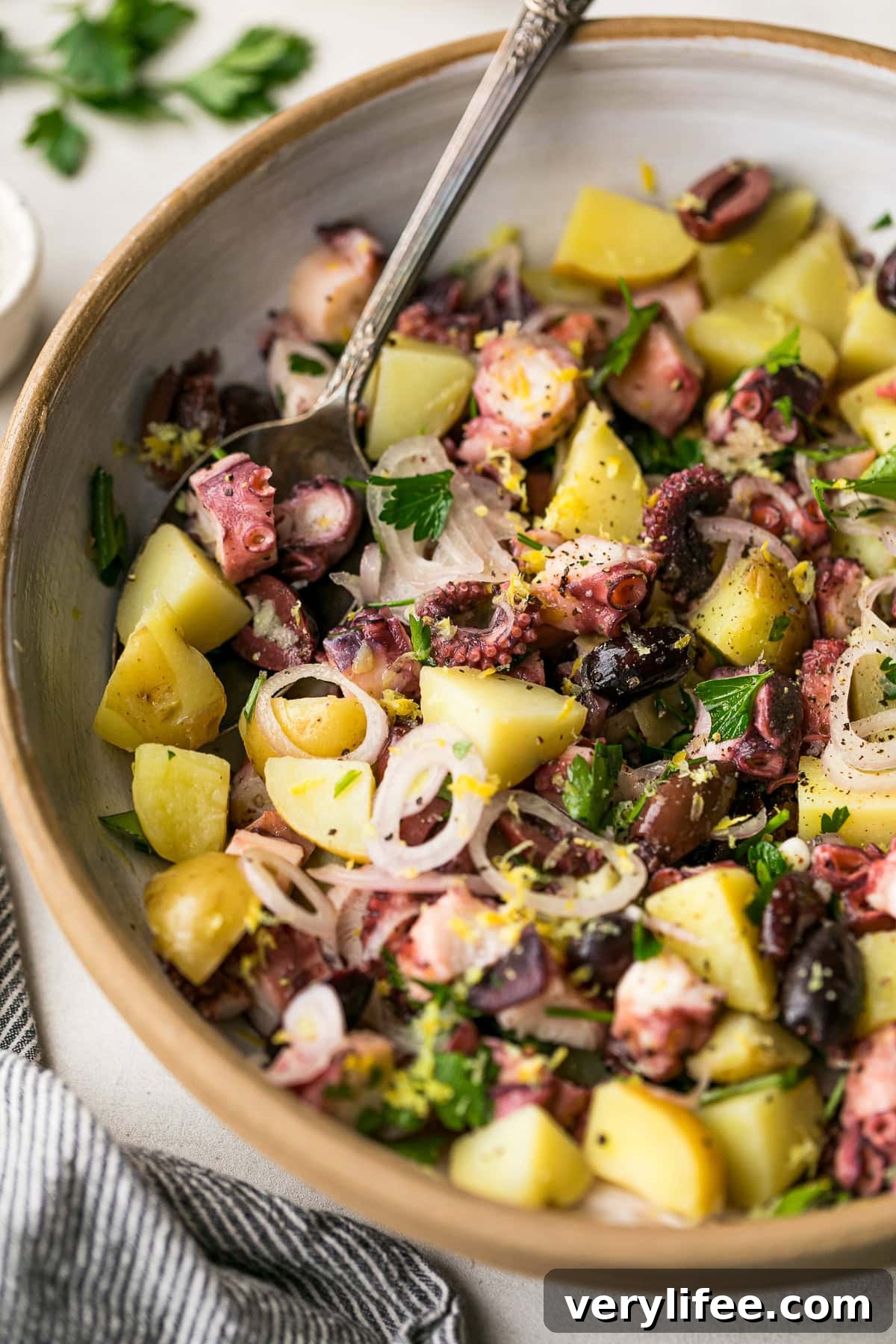 Zesty Mediterranean Octopus Salad with Lemon and Herbs 9 Octopus Salad