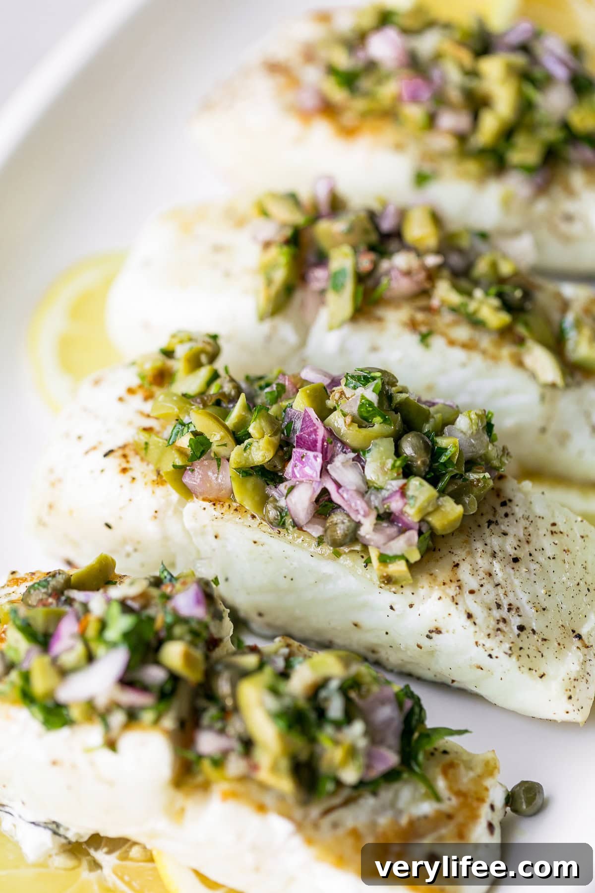 Crispy Pan-Seared Fish with Olive Chimichurri Sauce 10 Pan Seared Fish with Olive Chimichurri