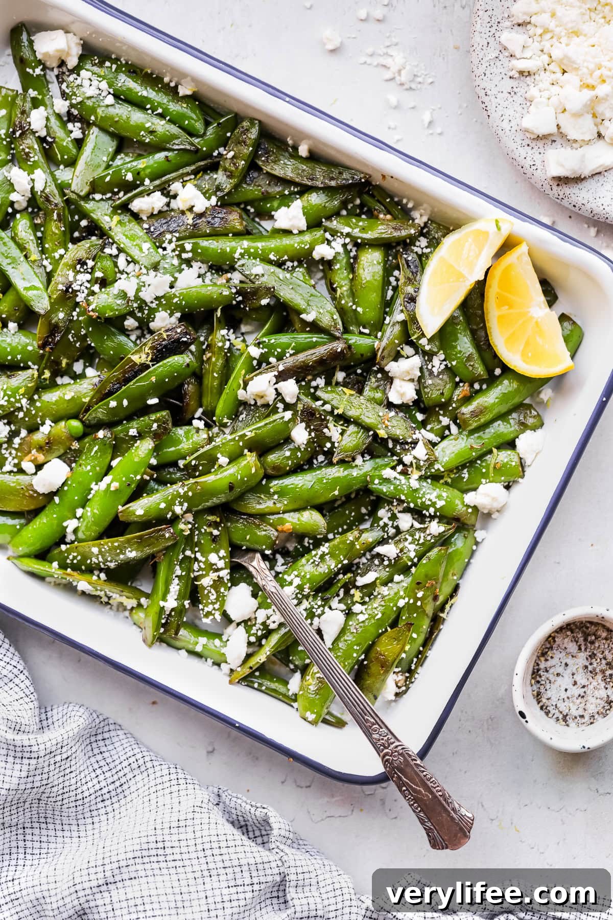 Charred Sugar Snap Peas with Garlic and Lemon 8 Charred Sugar Snap Peas