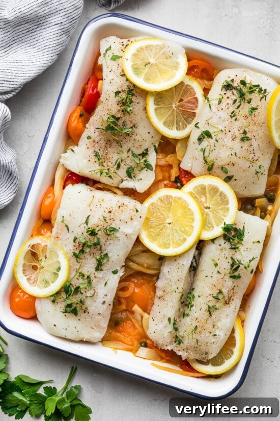 Crispy Lemon Garlic Oven-Baked Cod 8 fish with lemons