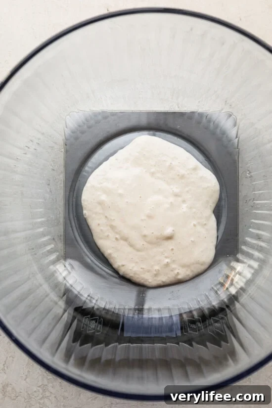 How to Make Classic Sourdough Bread at Home 7 weigh the starter