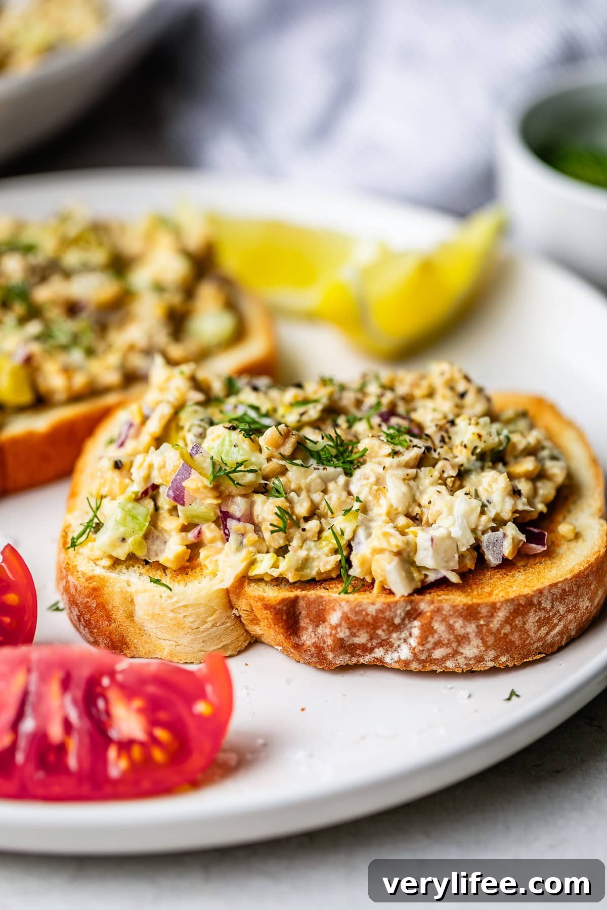 Vegan Chickpea Tuna Salad 8 Chickpea "Tuna" Salad on toast