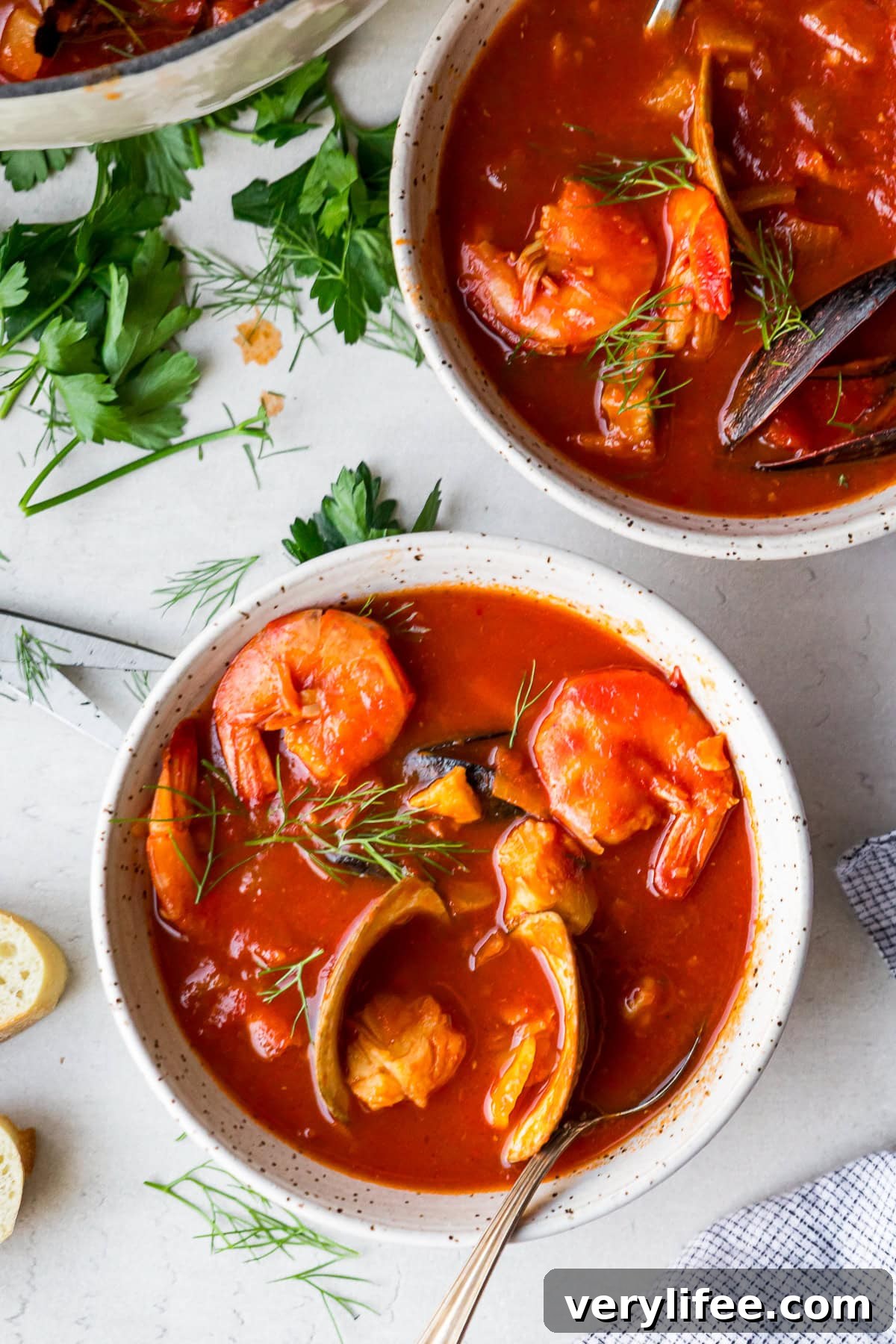 Authentic San Francisco Cioppino Recipe 9 Cioppino in bowls