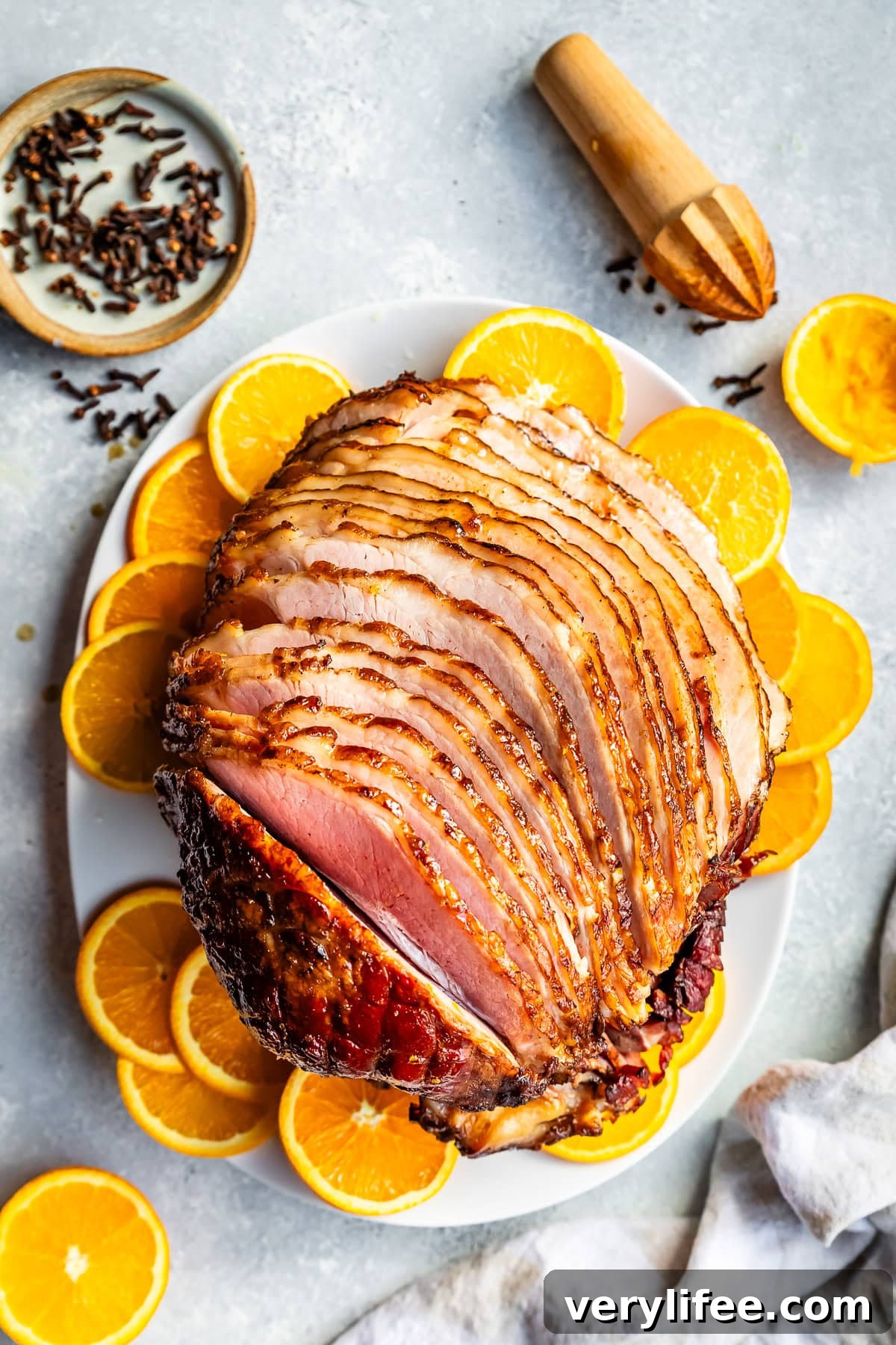 Honey-Glazed Spiral Ham Recipe 12 Spiral Ham with Oranges