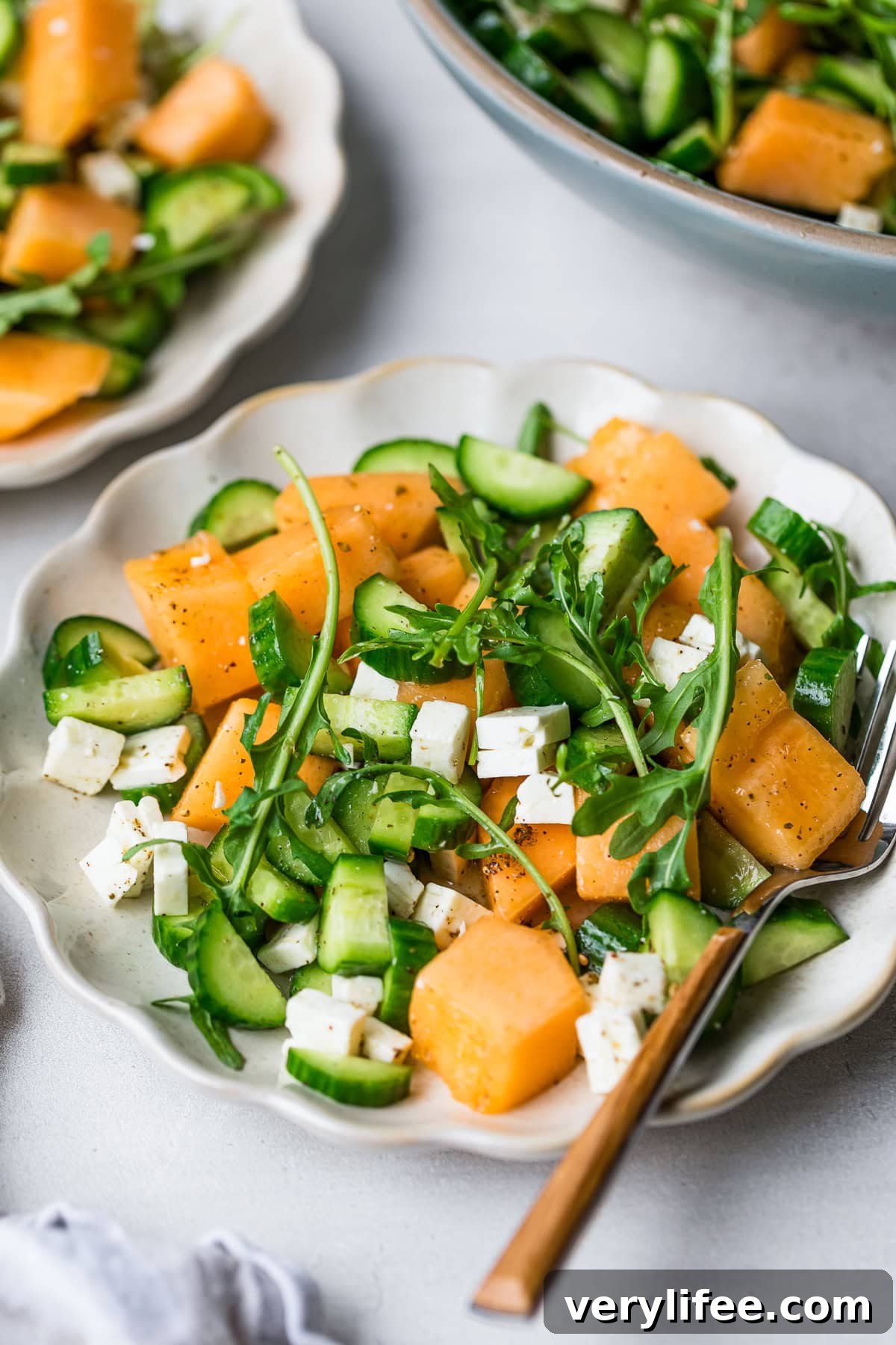 Cantaloupe Cucumber Salad
