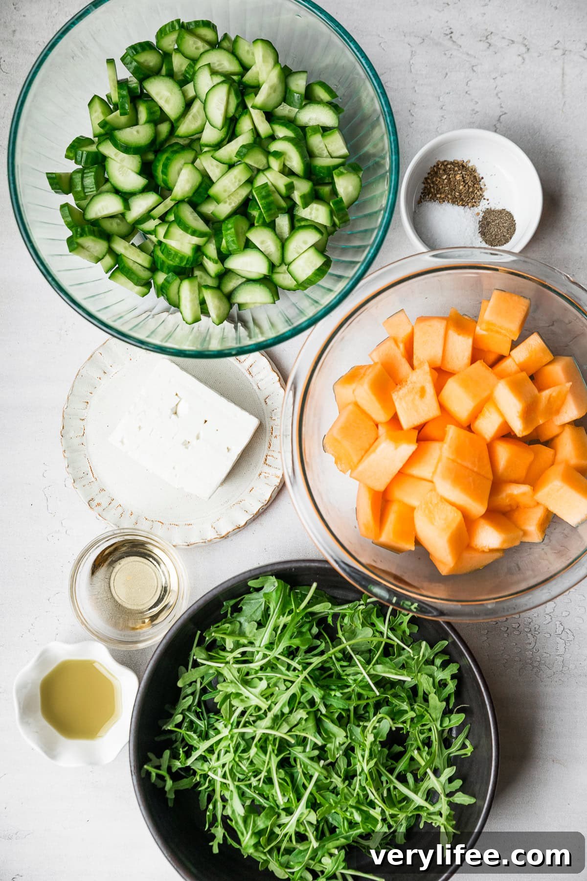 Cucumber Melon and Arugula