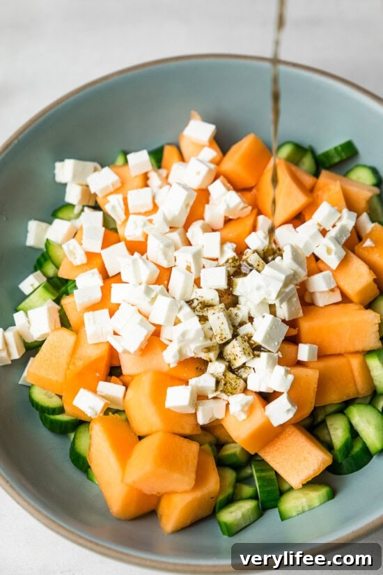 Cantaloupe and Cucumber Salad