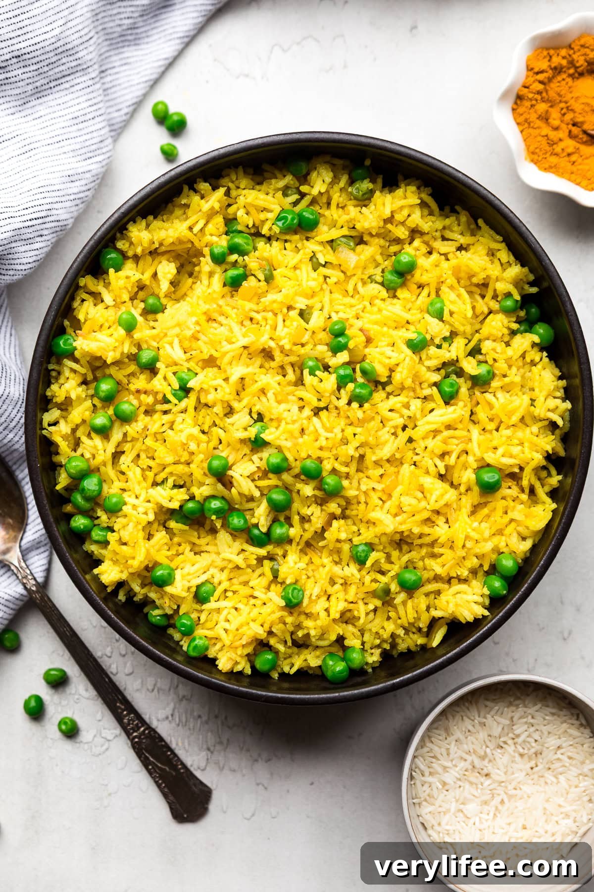 One-Pot Turmeric Basmati Rice with Peas 2 Turmeric Basmati Rice