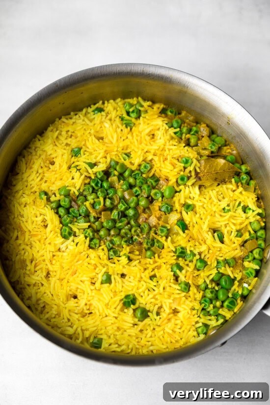 One-Pot Turmeric Basmati Rice with Peas 9 Turmeric Basmati Rice with Peas