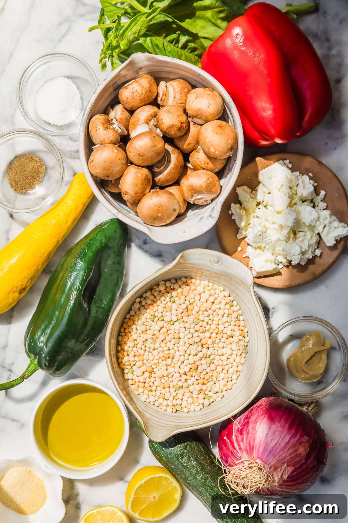 Mediterranean Couscous Salad with Grilled Vegetables Recipe 5 veggies, pearl couscous, basil and feta cheese