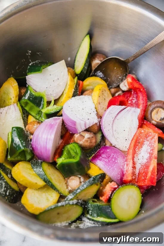 Mediterranean Couscous Salad with Grilled Vegetables Recipe 6 Season the vegetables