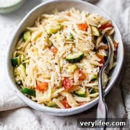 Orzo with Zucchini and Tomato