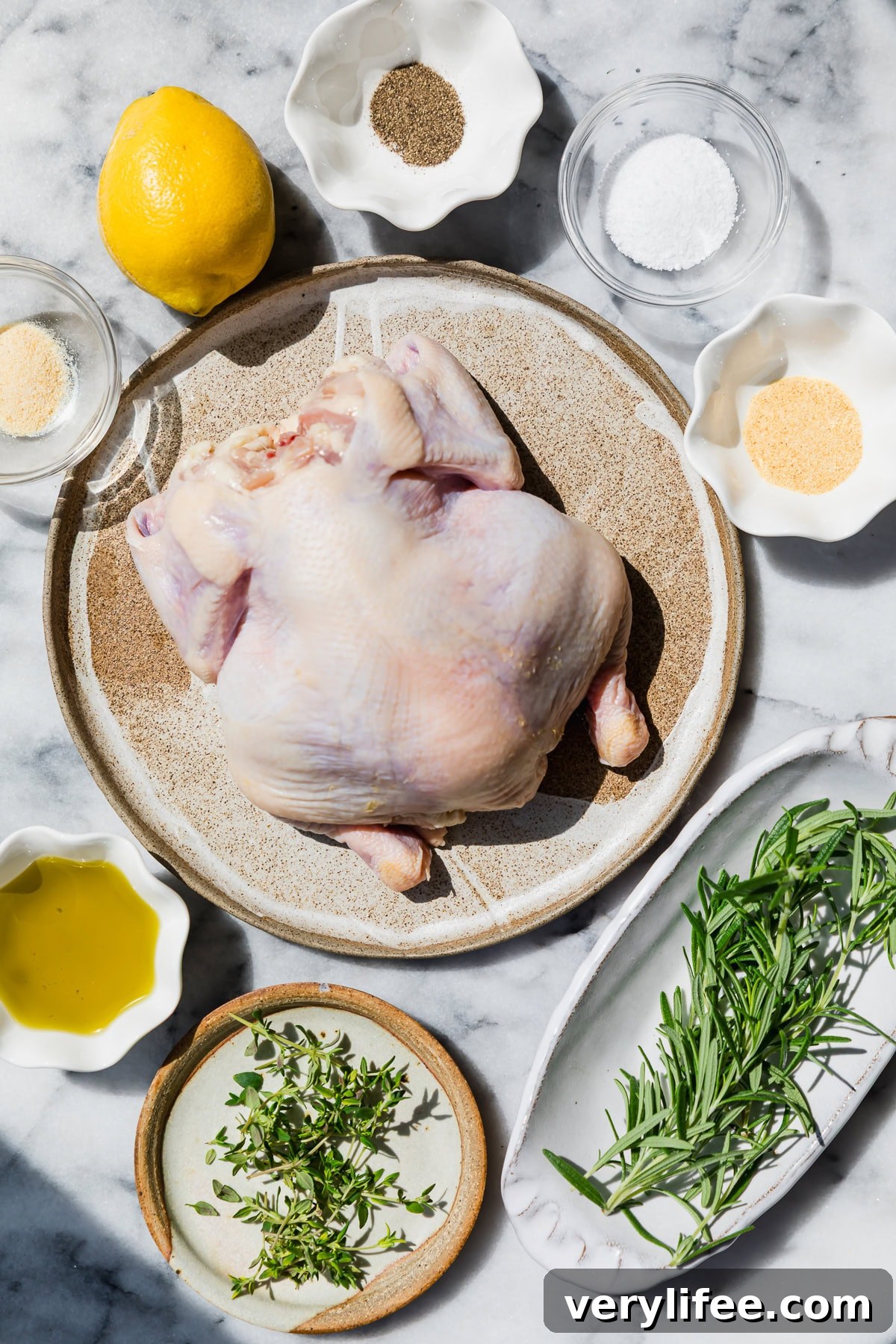 Cornish Hen with ingredients