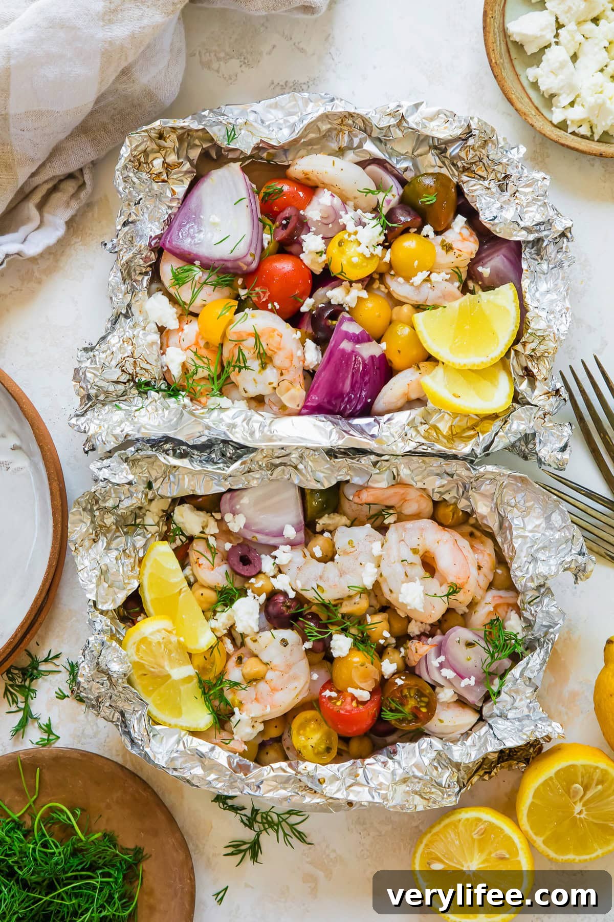 Lemon Garlic Shrimp Foil Packets Recipe 2 Shrimp Foil Packets