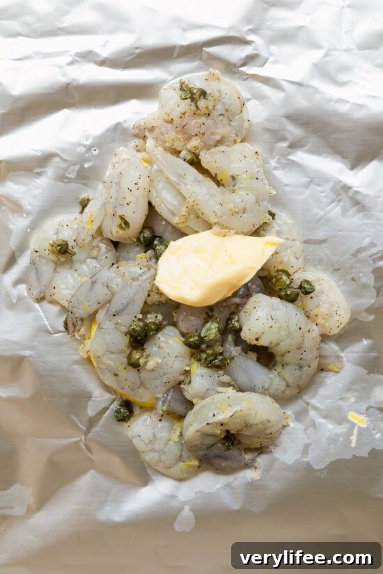 Shrimp Piccata Foil Packet ingredients