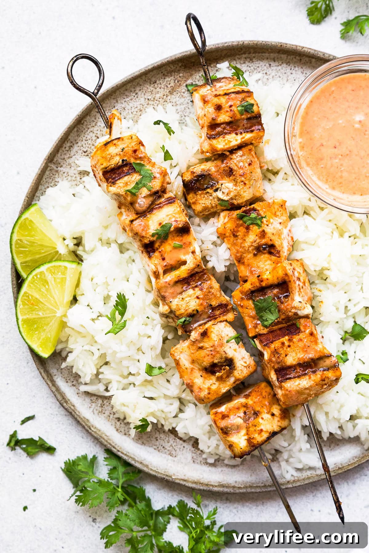 Grilled Swordfish Kabobs with Thai Red Curry Marinade 9 Thai Swordfish Kabobs