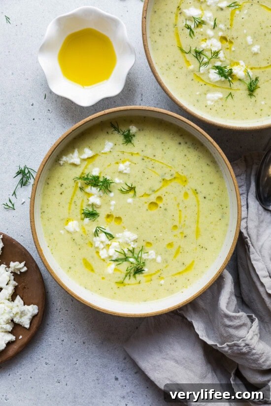 Creamy Roasted Zucchini Soup with Feta 8 Roasted Zucchini Feta Soup