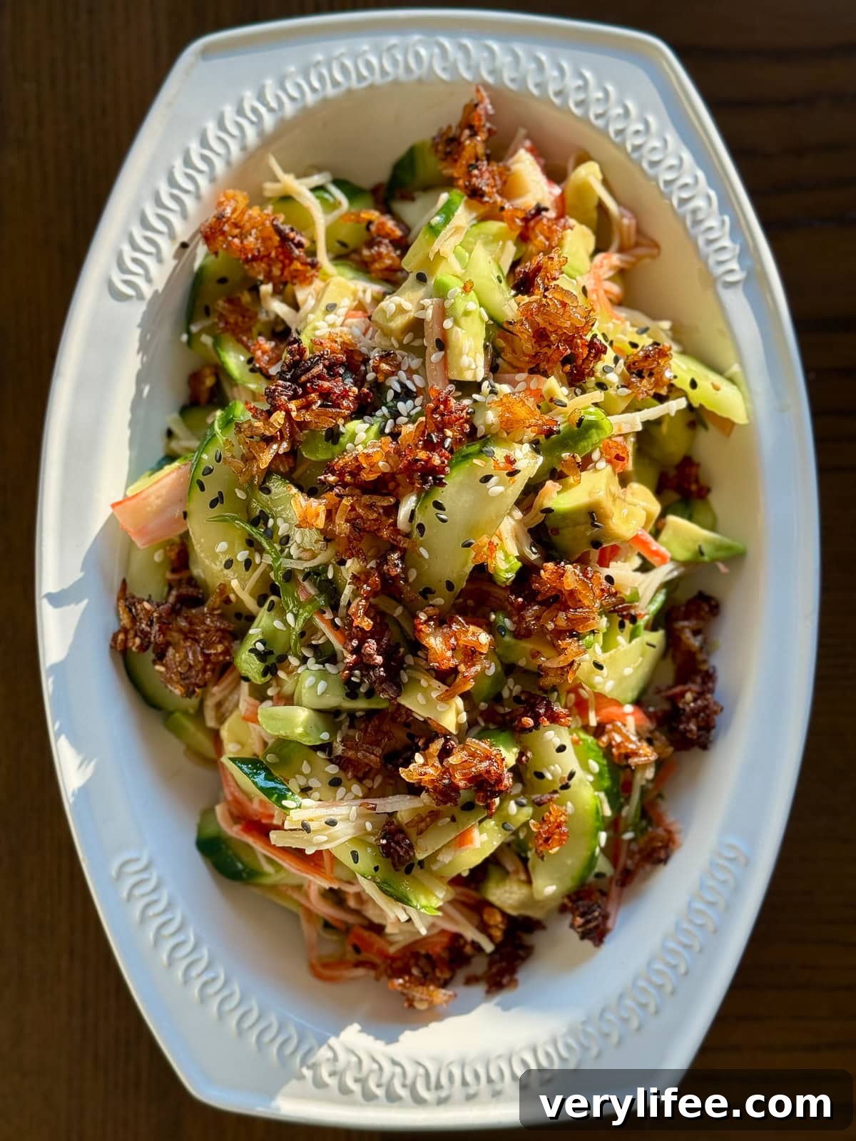 California Roll Cucumber Salad