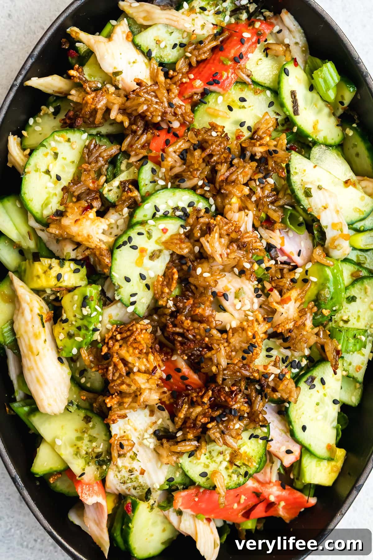 California Roll Cucumber Salad