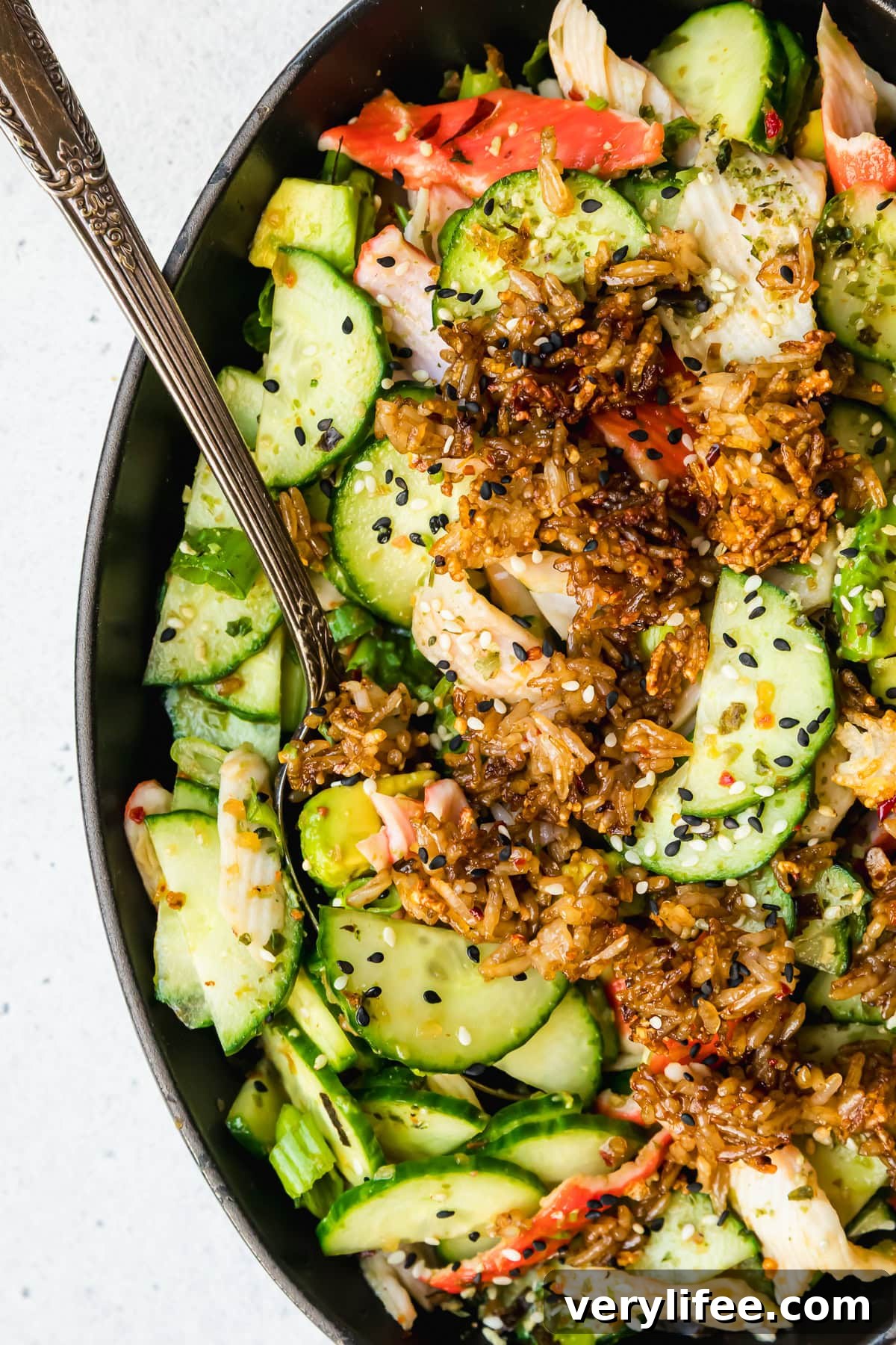 California Roll Cucumber Salad