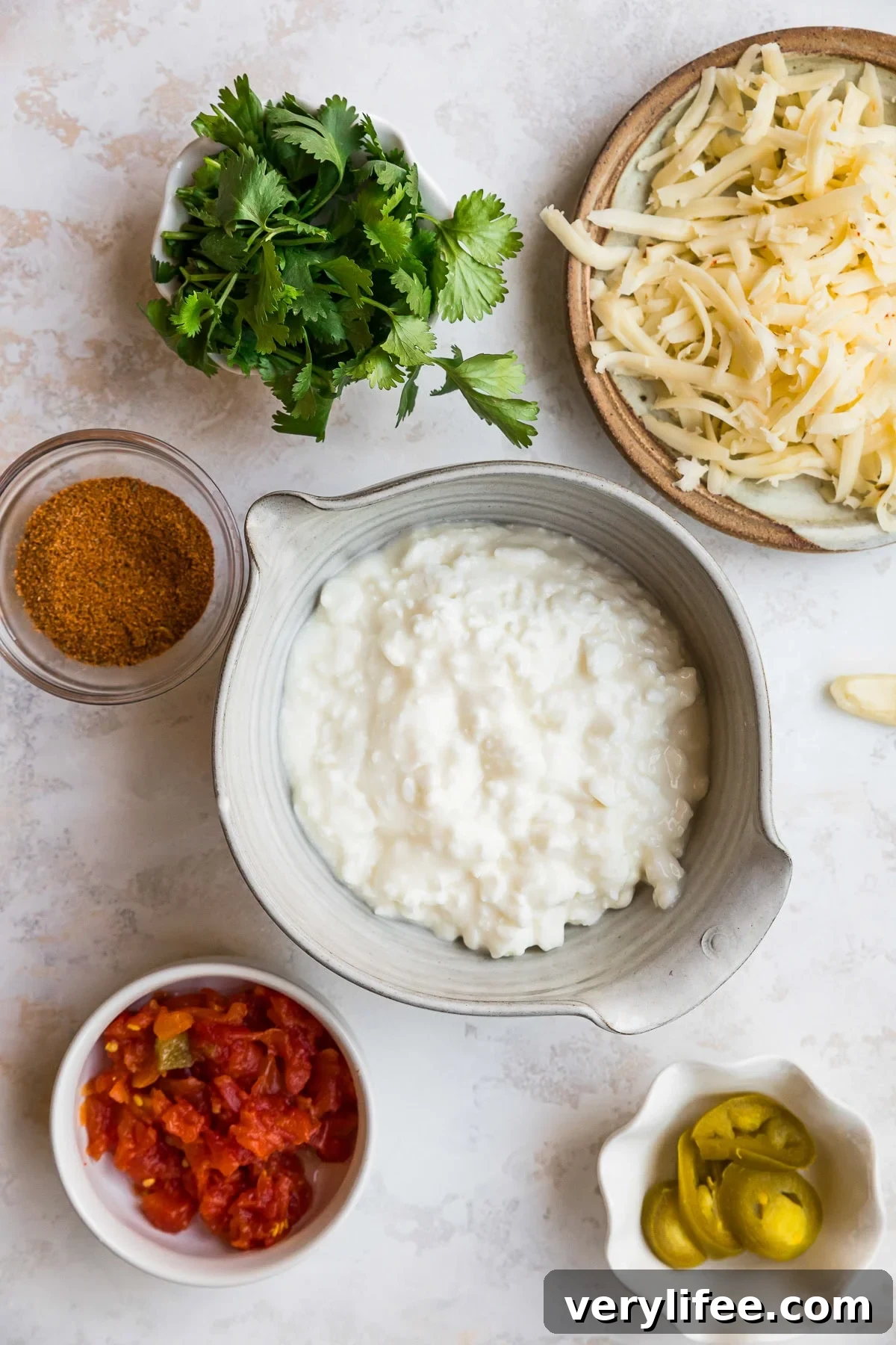 cottage cheese, salsa, taco seasoning