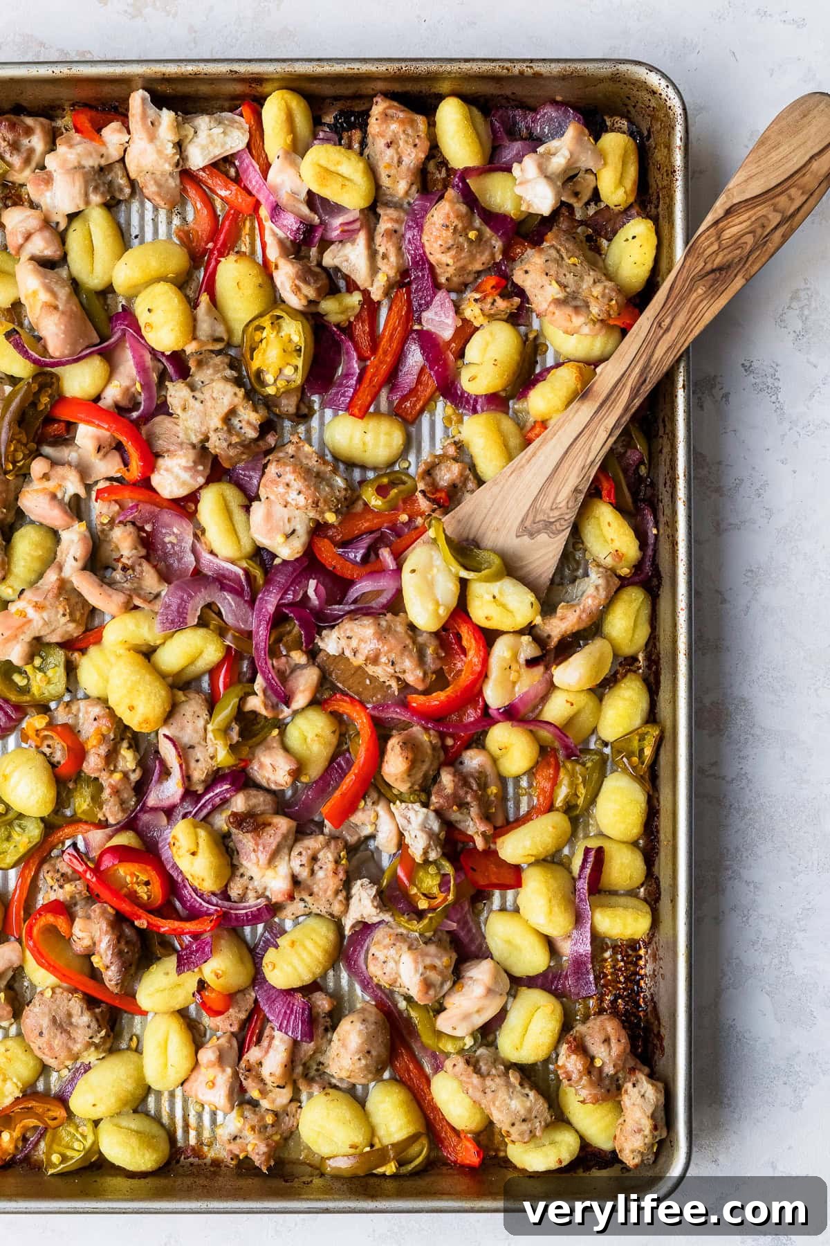 Crispy Sheet Pan Chicken Scarpariello with Peppers and Olives 2 Sheet Pan Chicken Scarpariello