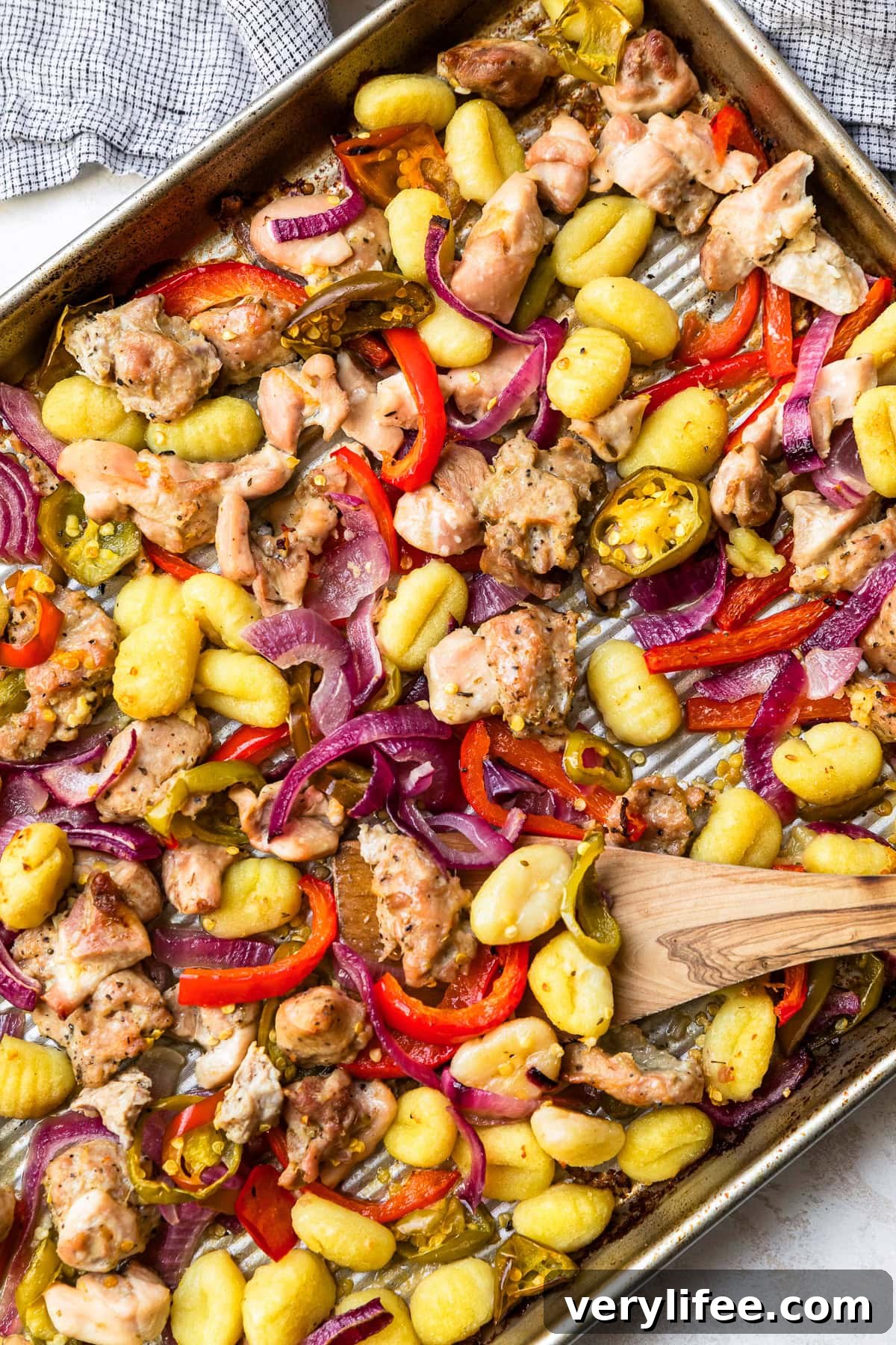 Crispy Sheet Pan Chicken Scarpariello with Peppers and Olives 8 One Pan Chicken Scarpariello with Gnocchi