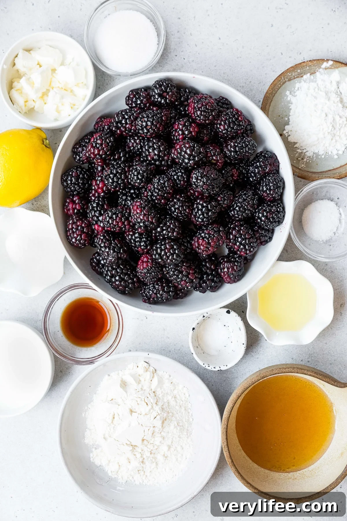 Blackberry Cobbler ingredients