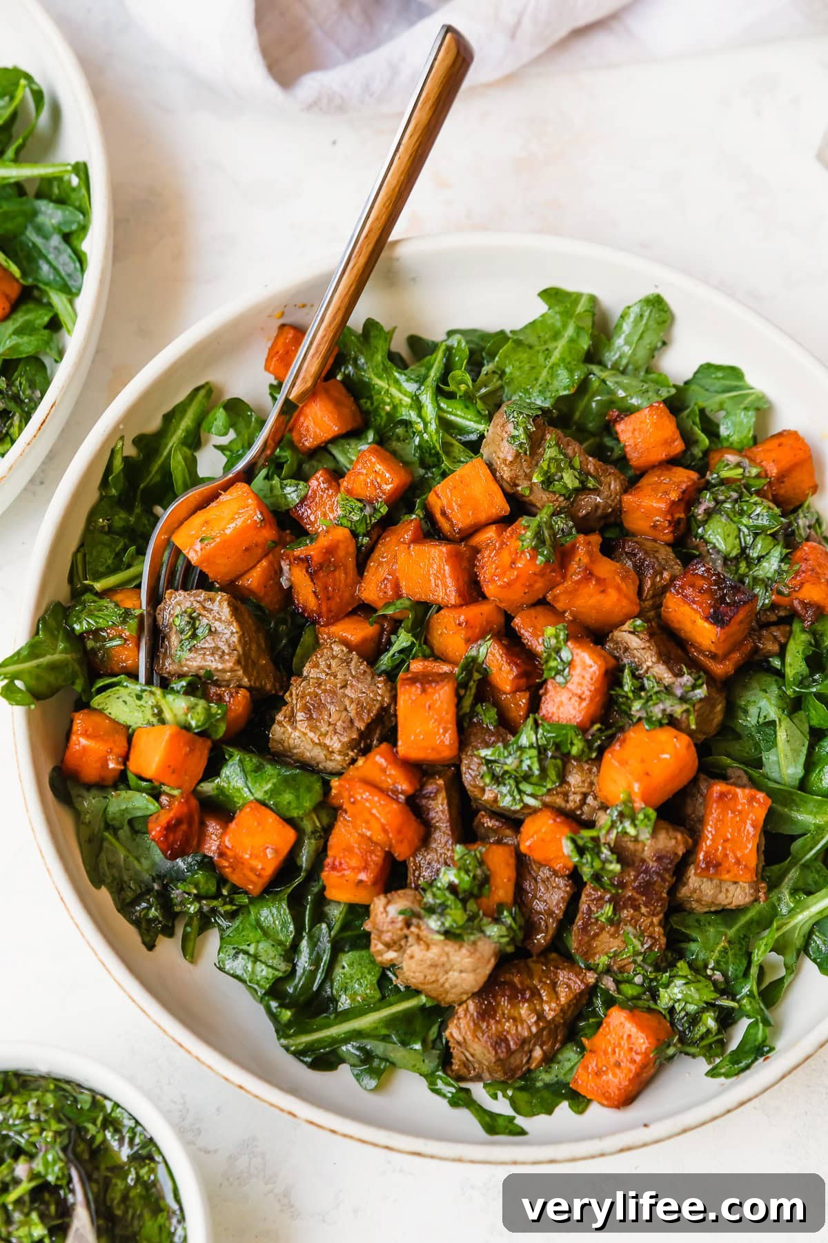 Fall Steak Salad with Sweet Potatoes