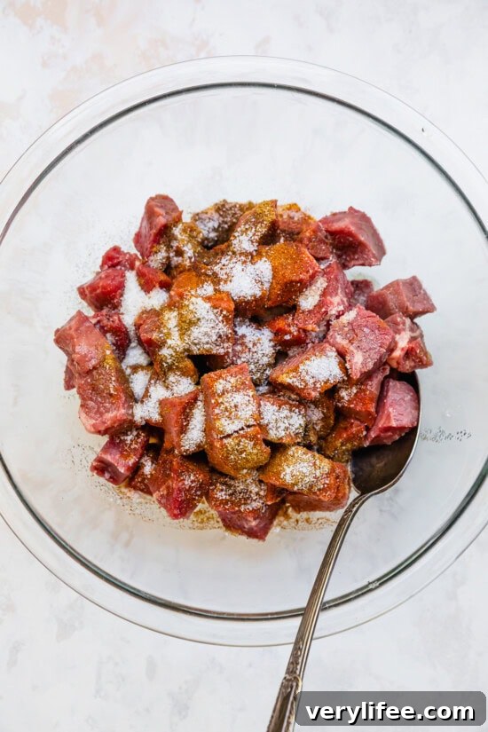 Season the steak