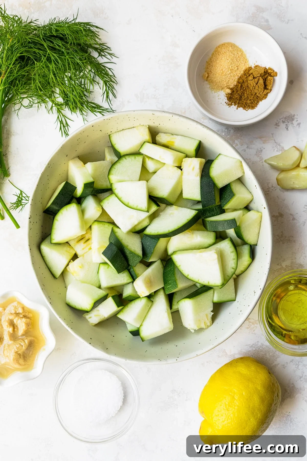 Zucchini Dip ingredients