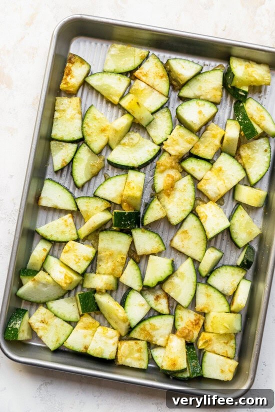 Roast the zucchini