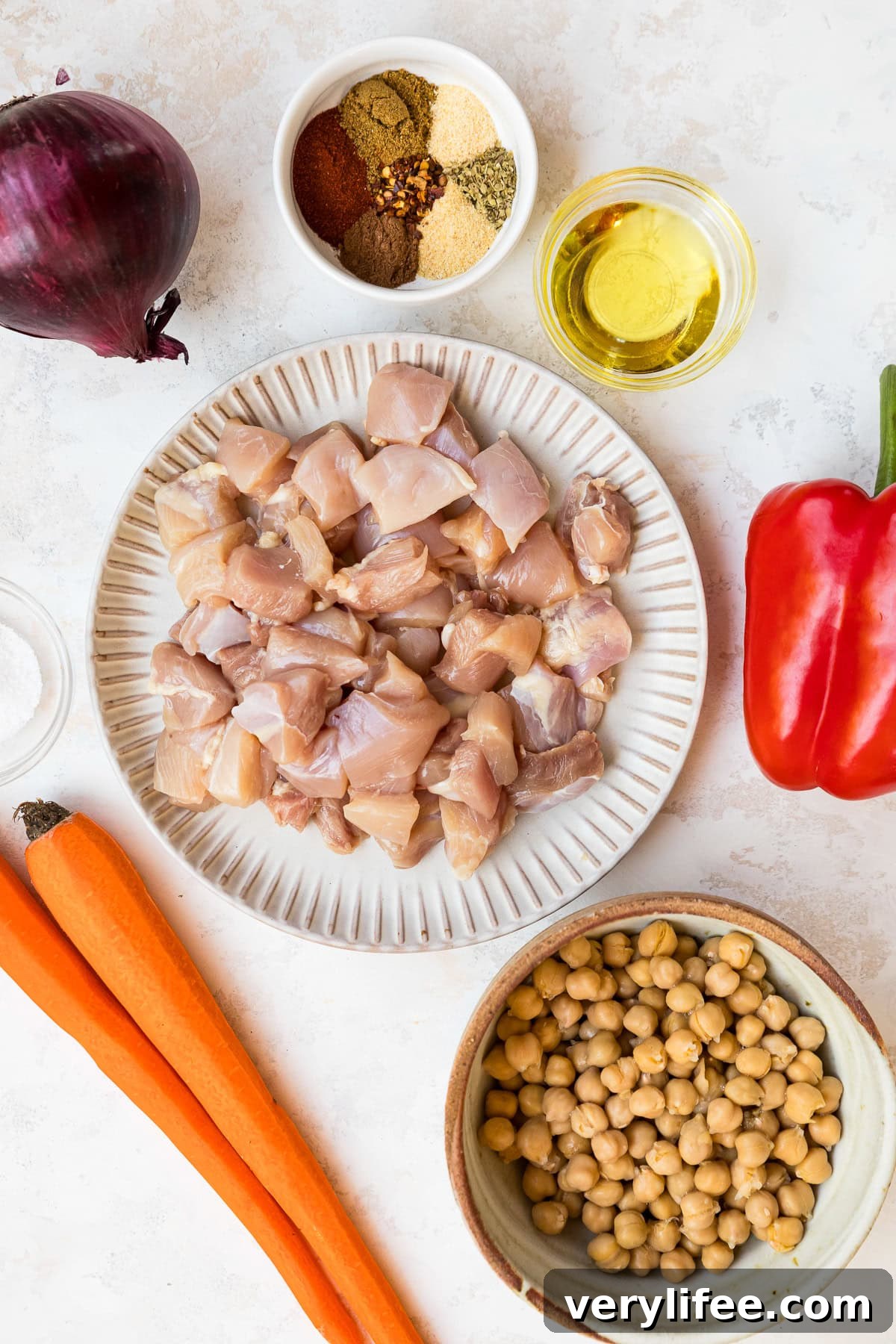 Chicken Shawarma ingredients
