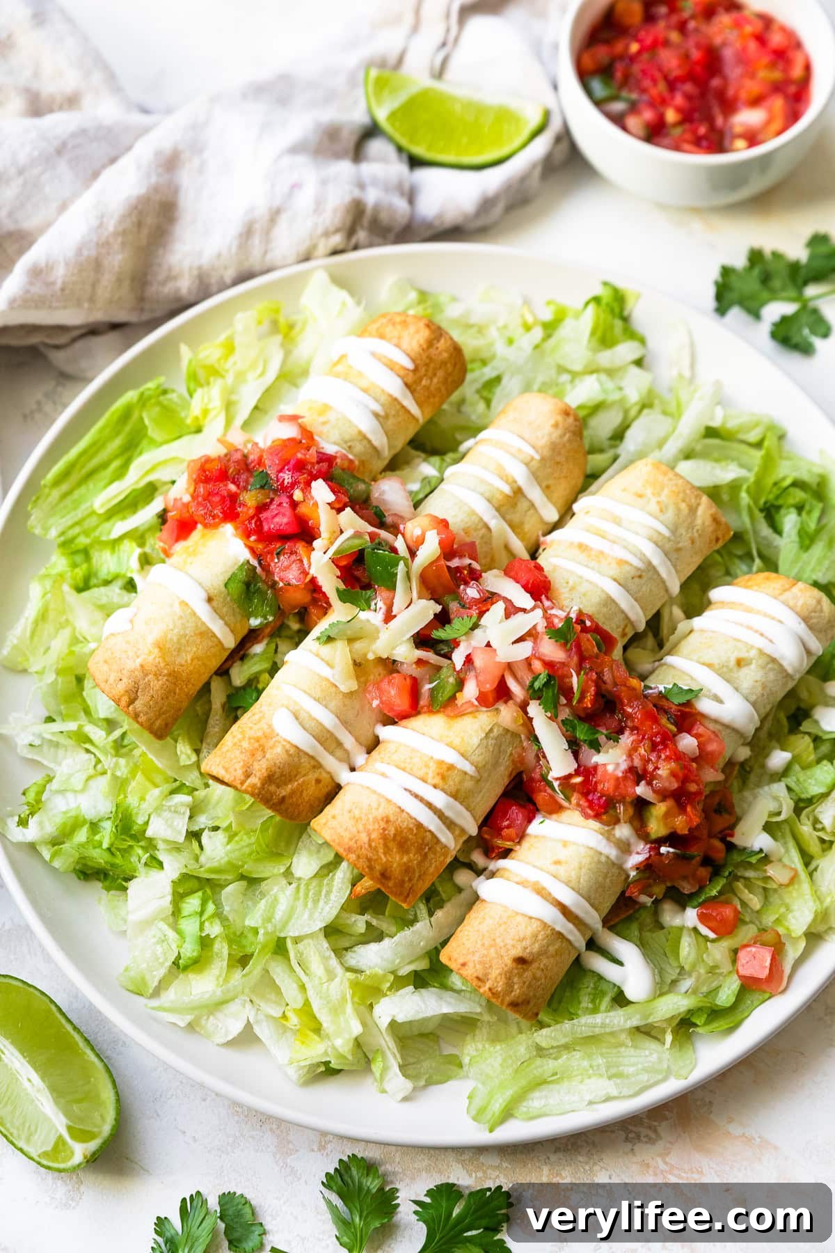 Air Fryer Chicken Flautas