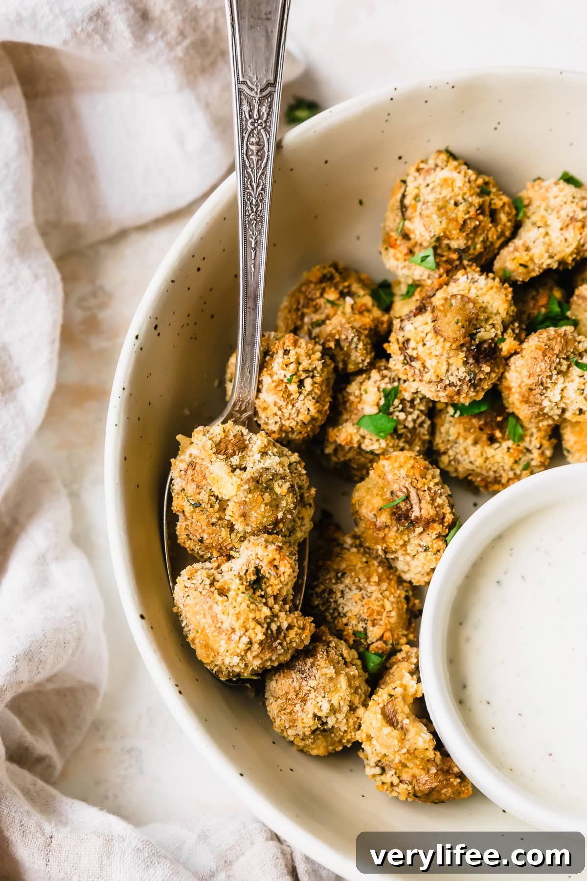 Air Fryer Breaded Mushrooms