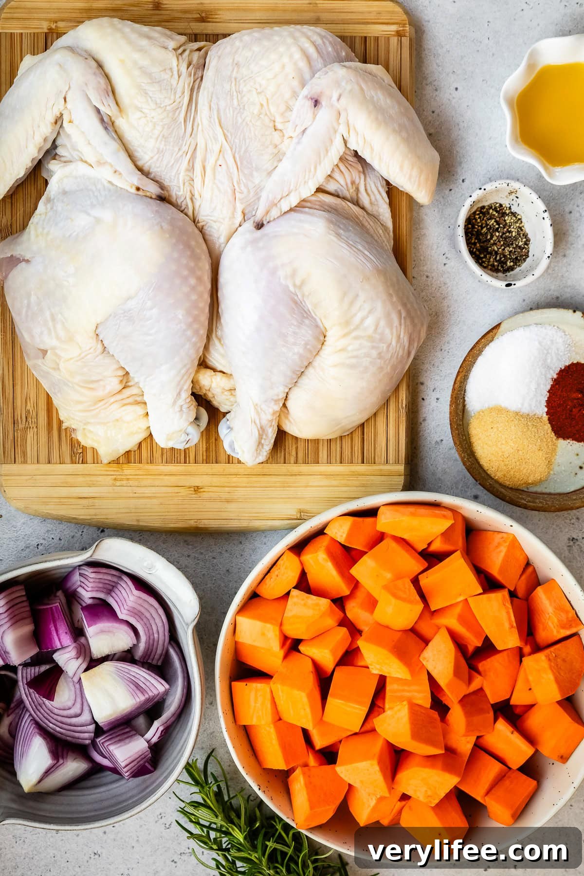 Chicken with Sweet Potato ingredients