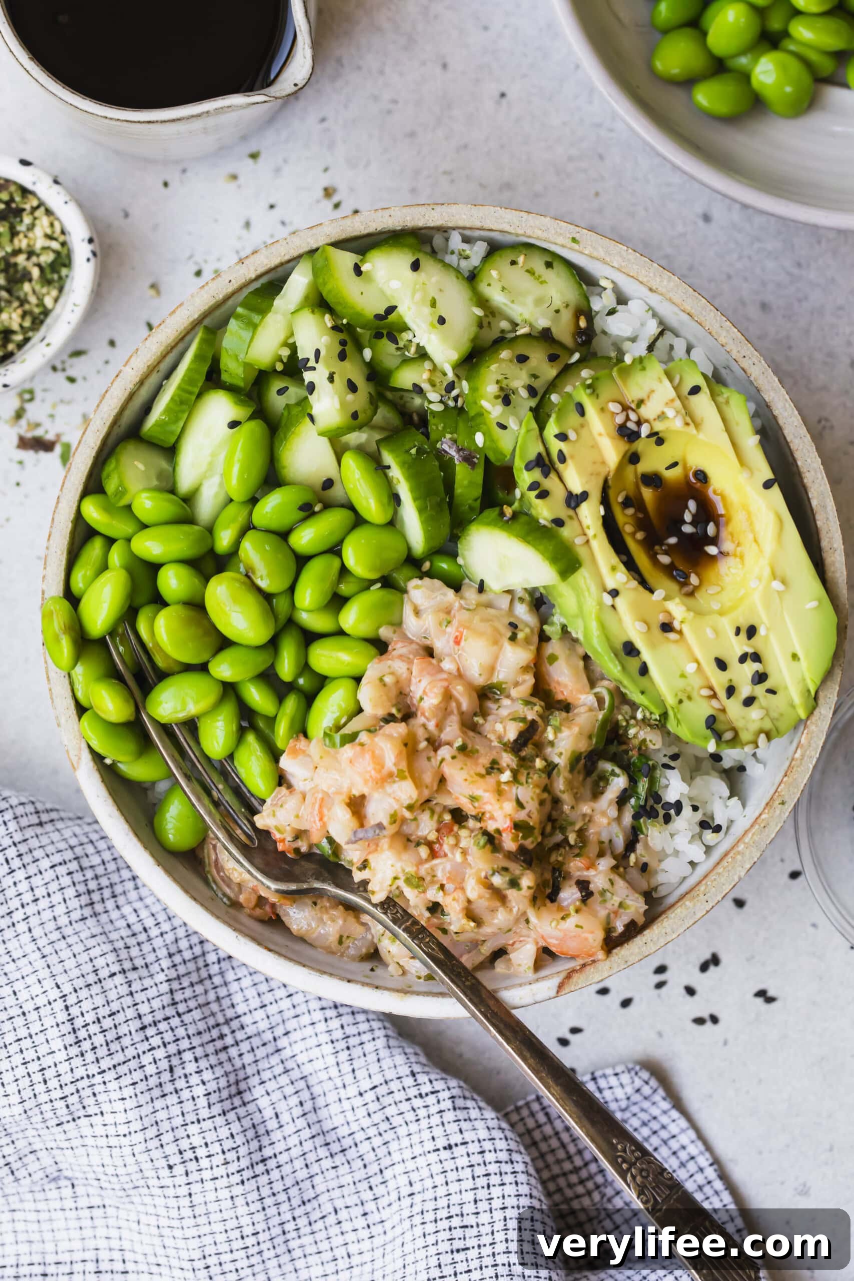 Spicy Shrimp Sushi Bowl