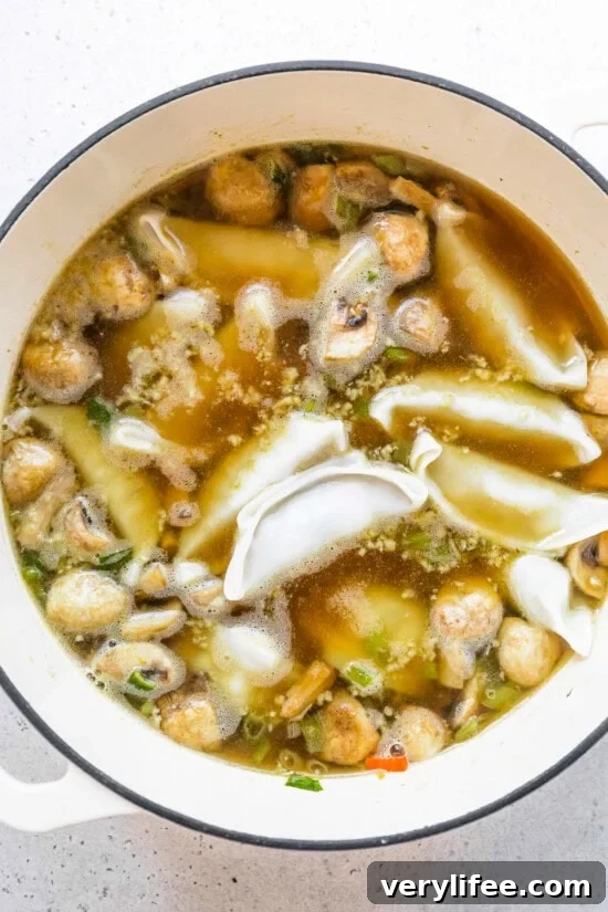 Add frozen potstickers