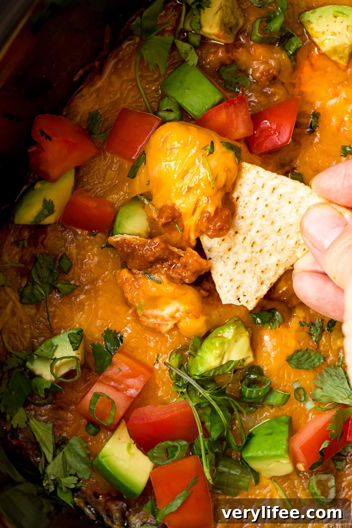 Crockpot Cheesy Taco Dip Recipe 11 Crockpot Taco Dip with chips