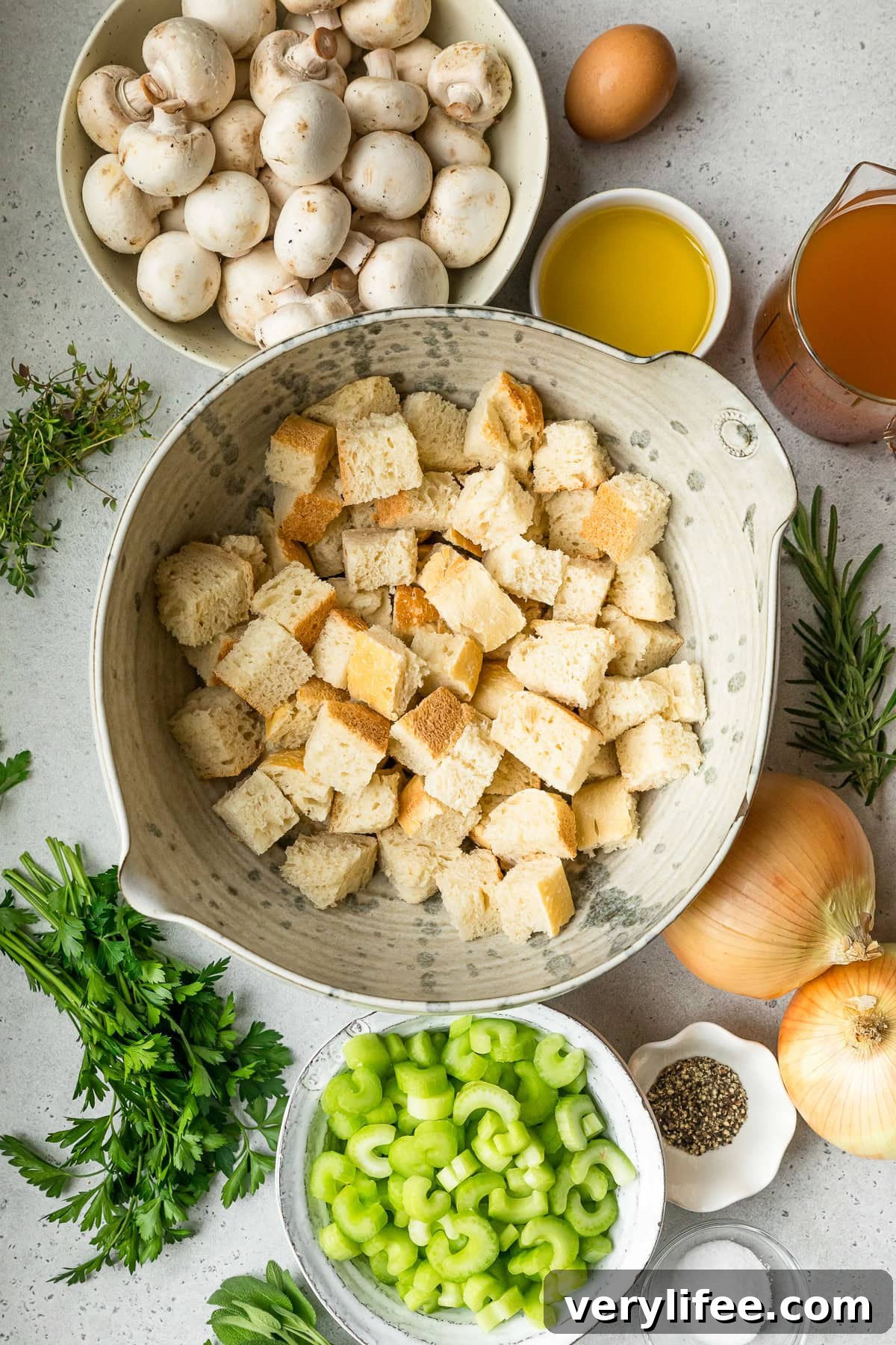 Sourdough Stuffing ingredients