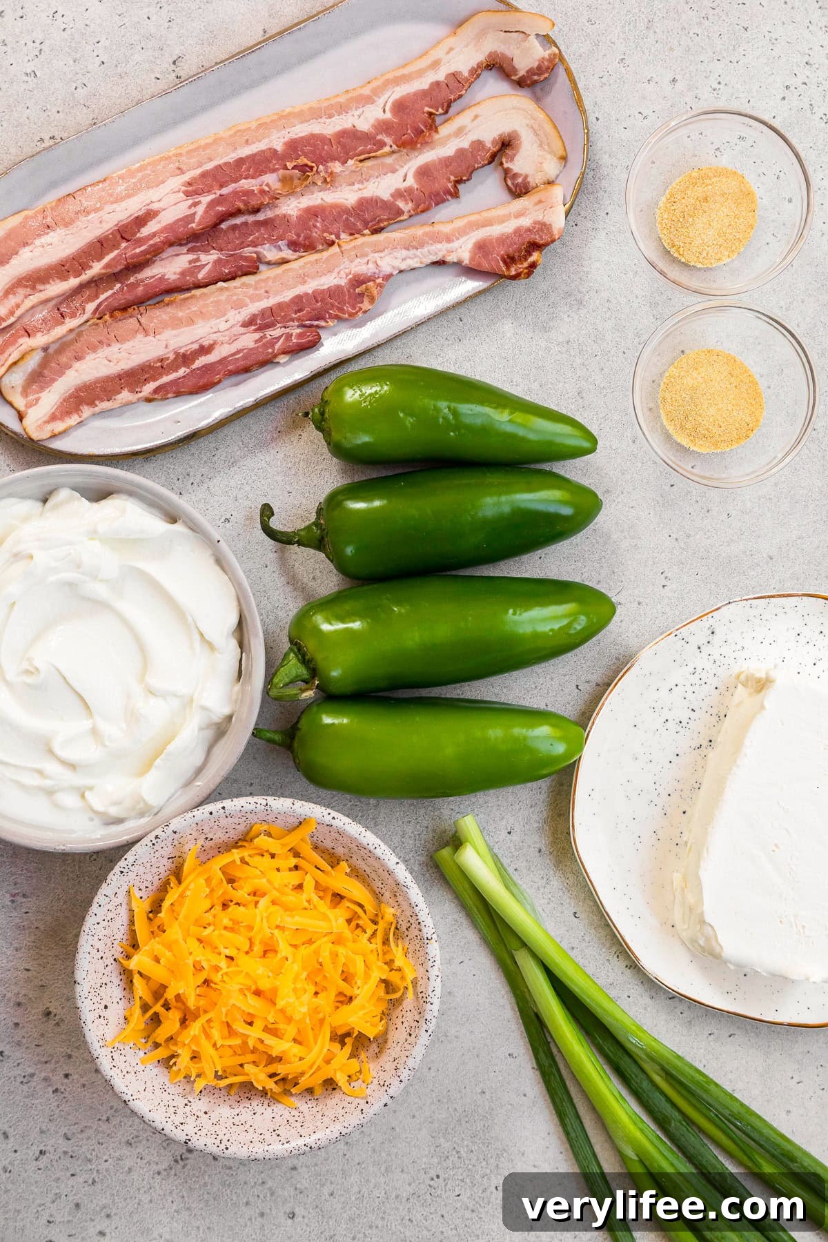 Jalapeño Popper Dip ingredients