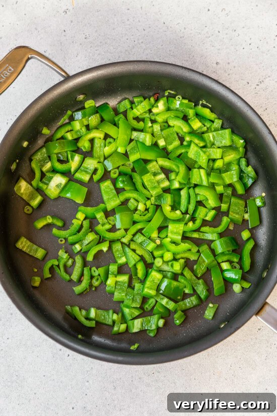 Saute the jalapenos