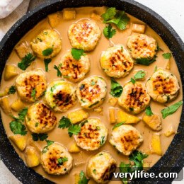 Pineapple-Glazed Hawaiian Chicken Meatballs 12 Hawaiian Chicken Meatballs with Pineapple Coconut Sauce over rice