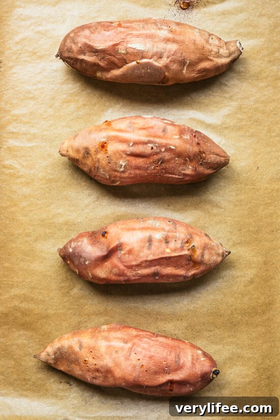 Southwest Stuffed Sweet Potatoes with Black Beans and Corn 6 roast the sweet potatoes
