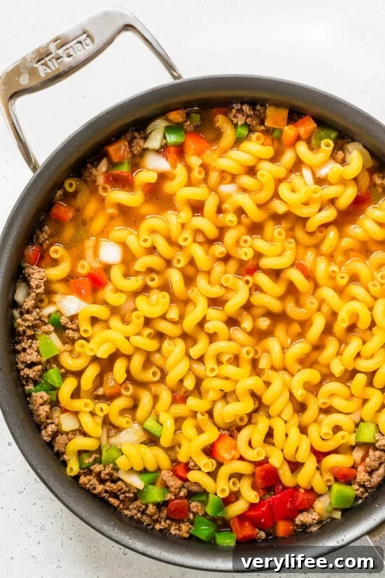 one pot macaroni uncooked