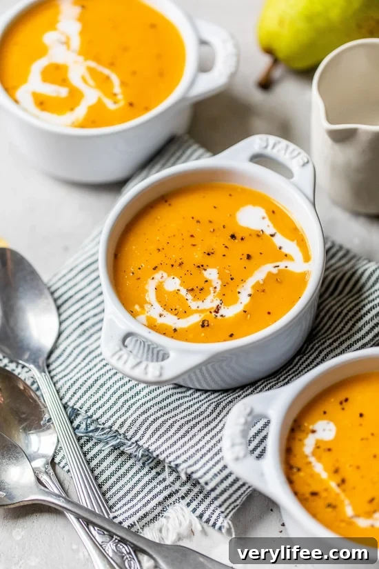 Slow Cooker Butternut Pear Soup